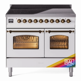 Ilve UPDI406NMPRAB Nostalgie Ii 40 Inch Electric Freestanding Range In Ral Custom Color With Bronze Trim Freestanding Ranges freestanding dual fuel range 30 inch