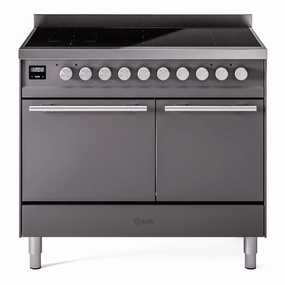 Ilve UPDI406QMPMG Professional Plus Ii 40 Inch Electric Freestanding Range In Matte Graphite With Trim Freestanding Ranges freestanding dual fuel range 30 inch