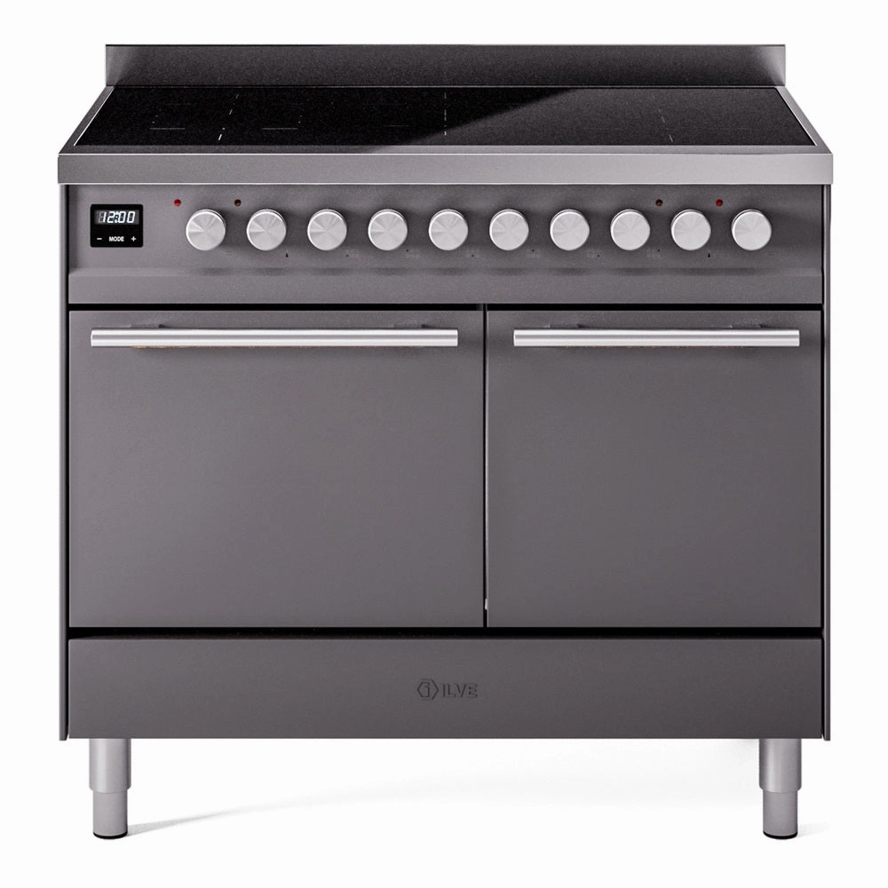 Ilve UPDI406QMPMG Professional Plus Ii 40 Inch Electric Freestanding Range In Matte Graphite With Trim Freestanding Ranges freestanding dual fuel range 30 inch