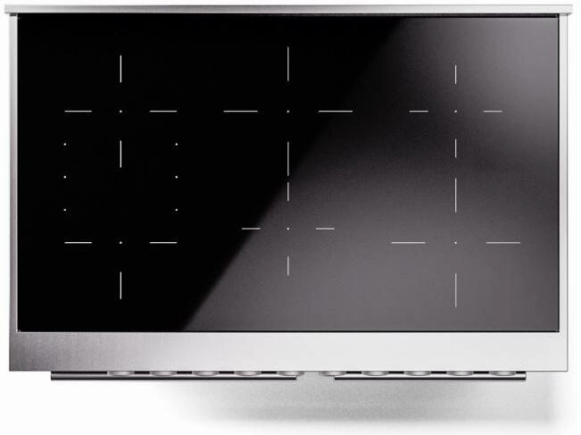 Ilve UPDI406QMPMG Professional Plus Ii 40 Inch Electric Freestanding Range In Matte Graphite With Trim