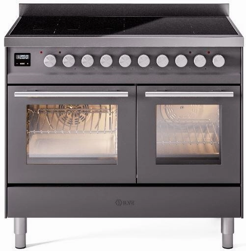 Ilve UPDI406WMPMG Professional Plus Ii 40 Inch Electric Freestanding Range In Matte Graphite With Trim Freestanding Ranges freestanding dual fuel range 30 inch