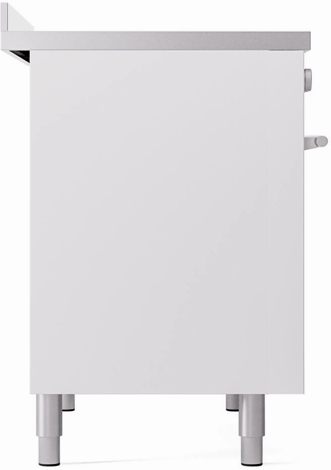 Ilve UPDI406WMPWH Professional Plus Ii 40 Inch Electric Freestanding Range In White With Trim