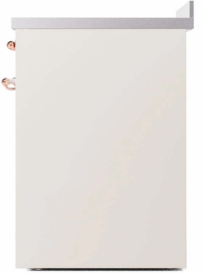 Ilve UPI304NMPAWP Nostalgie Ii 30 Inch Electric Freestanding Range In Antique White With Copper Trim