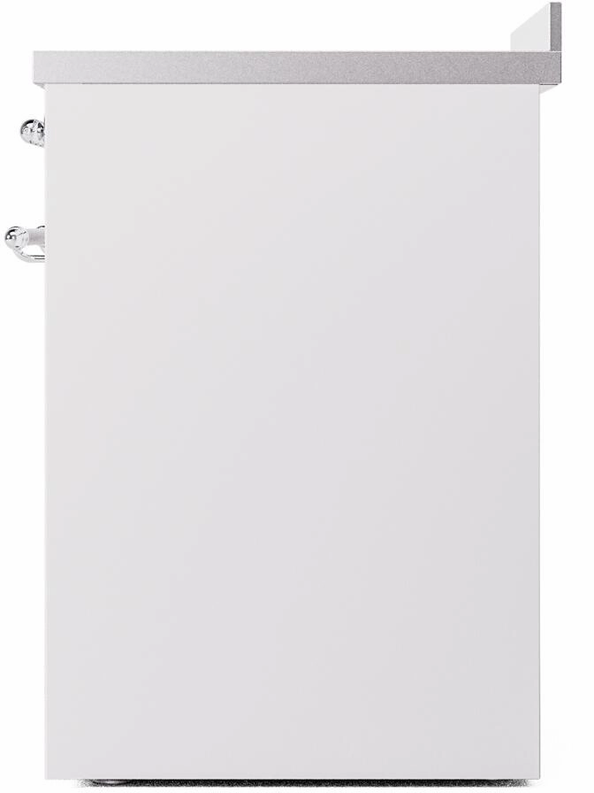 Ilve UPI304NMPWHC Nostalgie Ii 30 Inch Electric Freestanding Range In White With Chrome Trim