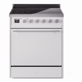Ilve UPI304QMPWH Professional Plus Ii 30 Inch Electric Freestanding Range In White With Trim Freestanding Ranges freestanding dual fuel range 30 inch