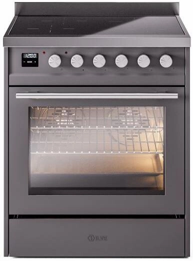 Ilve UPI304WMPMG Professional Plus Ii 30 Inch Electric Freestanding Range In Matte Graphite With Trim Freestanding Ranges freestanding dual fuel range 30 inch