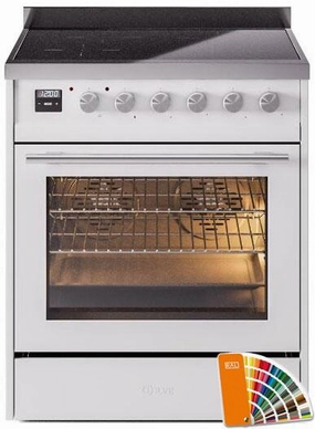 Ilve UPI304WMPRA Professional Plus Ii 30 Inch Electric Freestanding Range In Ral Custom Color With Trim Freestanding Ranges freestanding dual fuel range 30 inch