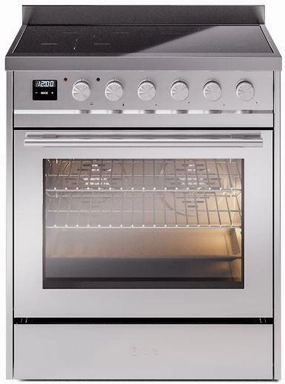 Ilve UPI304WMPSS Professional Plus Ii 30 Inch Electric Freestanding Range In Stainless Steel With Trim Freestanding Ranges freestanding dual fuel range 30 inch