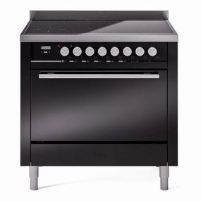 Ilve UPI366QMPBK Professional Plus Ii 36 Inch Electric Freestanding Range In Black With Trim Freestanding Ranges freestanding dual fuel range 30 inch