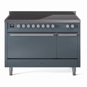 Ilve UPI486QMPBG Professional Plus Ii 48 Inch Electric Freestanding Range In Blue Grey With Trim Freestanding Ranges freestanding dual fuel range 30 inch