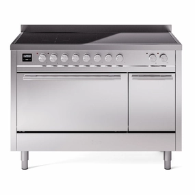 Ilve UPI486QMPSS Professional Plus Ii 48 Inch Electric Freestanding Range In Stainless Steel With Trim Freestanding Ranges freestanding dual fuel range 30 inch