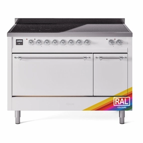 Ilve UPI486QNMPRAC Nostalgie Ii 48 Inch Electric Freestanding Range In Ral Custom Color With Chrome Trim Freestanding Ranges freestanding dual fuel range 30 inch