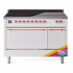 Ilve UPI486QNMPRAP Nostalgie Ii 48 Inch Electric Freestanding Range In Ral Custom Color With Copper Trim Freestanding Ranges freestanding dual fuel range 30 inch
