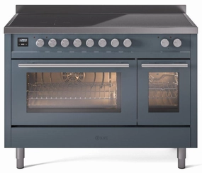 Ilve UPI486WMPBG Professional Plus Ii 48 Inch Electric Freestanding Range In Blue Grey With Trim Freestanding Ranges freestanding dual fuel range 30 inch