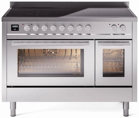 Ilve UPI486WMPSS Professional Plus Ii 48 Inch Electric Freestanding Range In Stainless Steel With Trim Freestanding Ranges freestanding dual fuel range 30 inch