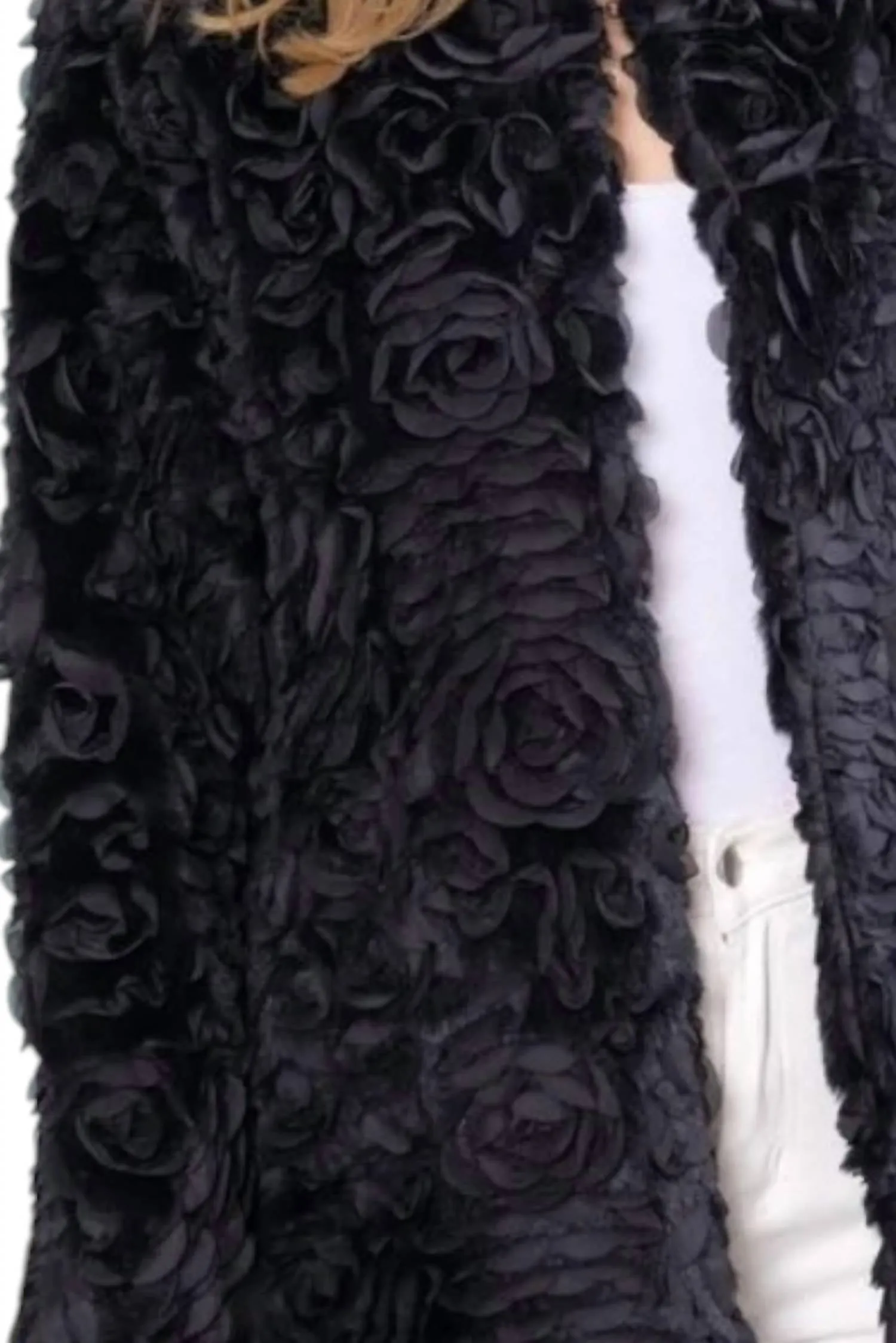 Jane Flower Jacket Black