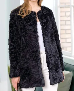 Jane Flower Jacket Black