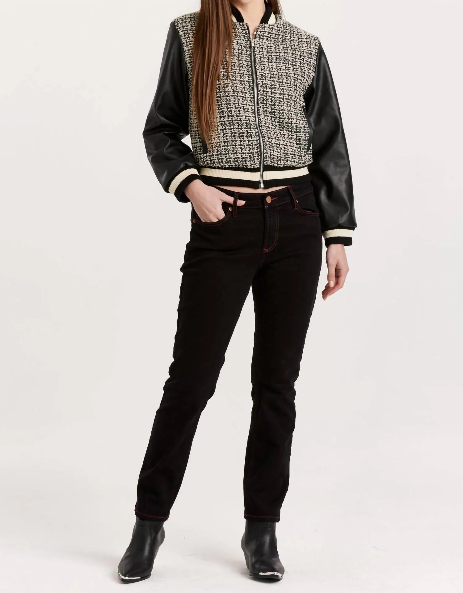 Janel Tweed Mixed Jacket In Multi