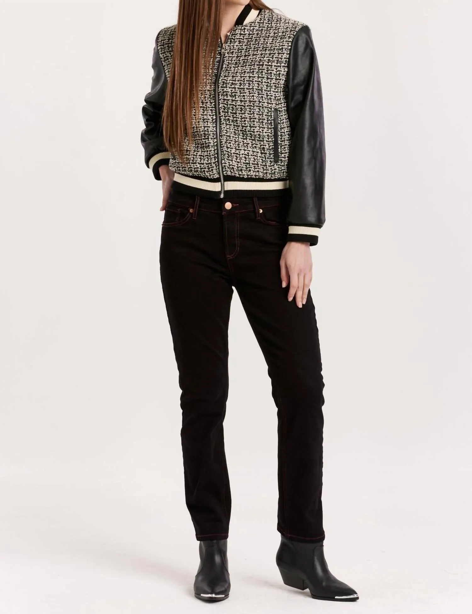 Janel Tweed Mixed Jacket In Multi