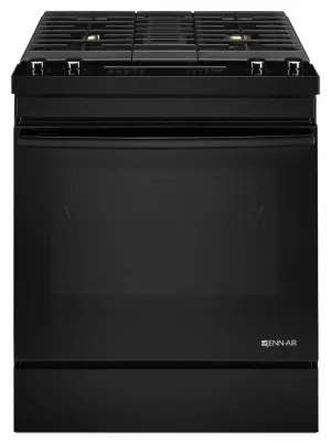Jennair JDS1750FB Black Floating Glass30" Dual-Fuel Downdraft Range - Black Freestanding Ranges freestanding dual fuel range 30 inch