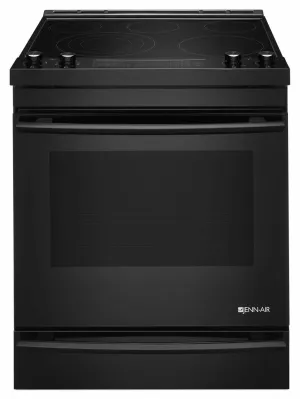 Jennair JES1450FB Black Floating Glass 30 Electric Range - Black Freestanding Ranges freestanding dual fuel range 30 inch