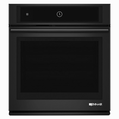 Jennair JJW2427DB Black Floating Glass 27" Single Wall Oven With Multimode Convection System Wall Ovens convection wall oven with steam assist
