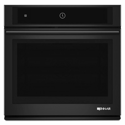 Jennair JJW2430DB Black Floating Glass 30" Single Wall Oven With Multimode Convection System Wall Ovens convection wall oven with steam assist