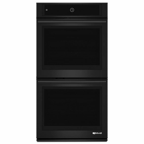 Jennair JJW2827DB Black Floating Glass 27" Double Wall Oven With Multimode Convection System Wall Ovens convection wall oven with steam assist