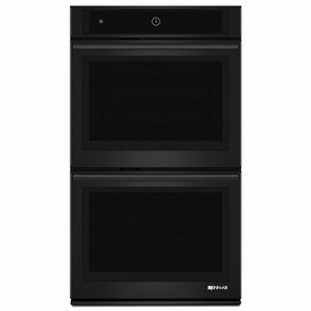 Jennair JJW2830DB Black Floating Glass 30" Double Wall Oven With Multimode Convection System Wall Ovens convection wall oven with steam assist