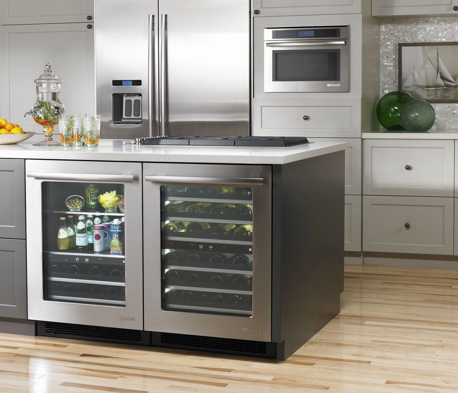 Jennair JUB24FRERS Euro-Style 24" Under Counter Beverage Center Stainless Steel
