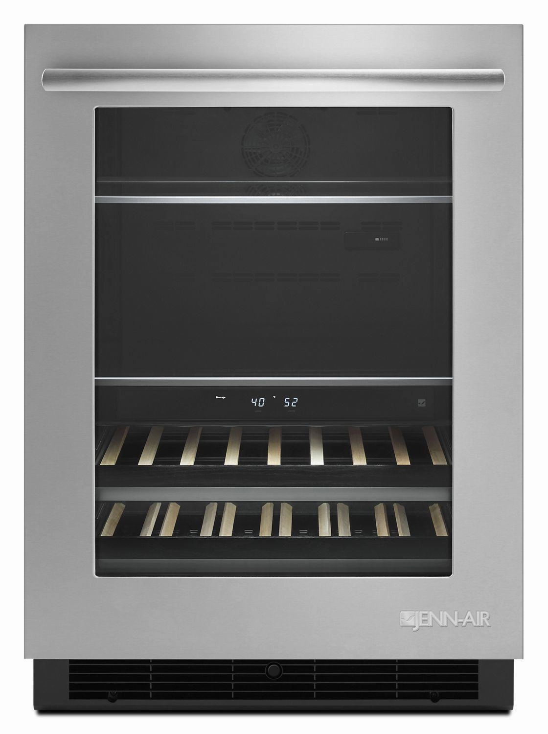Jennair JUB24FRERS Euro-Style 24" Under Counter Beverage Center Stainless Steel Undercounter Refrigerators 24 inch undercounter fridge for kitchen