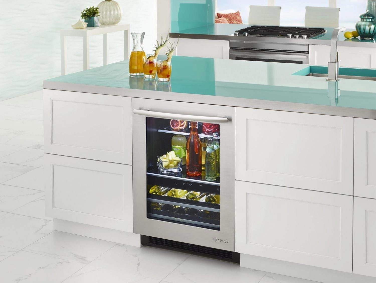 Jennair JUB24FRERS Euro-Style 24" Under Counter Beverage Center Stainless Steel