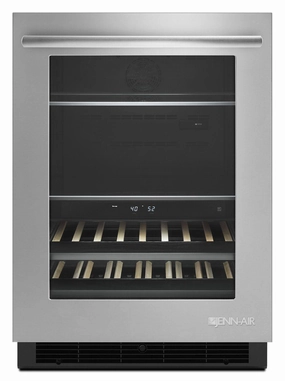 Jennair JUB24FRERS Euro-Style 24" Under Counter Beverage Center Stainless Steel Undercounter Refrigerators 24 inch undercounter fridge for kitchen