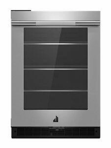 Jennair JUGFL242HL Rise 24" Under Counter Glass Door Refrigerator, Left Swing Undercounter Refrigerators 24 inch undercounter fridge for kitchen