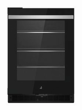Jennair JUGFL242HM 24" Noir Under Counter Glass Door Refrigerator, Left Swing Undercounter Refrigerators 24 inch undercounter fridge for kitchen