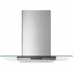 Jennair JXI5042WS 42" Glass Collection Island-Mount Canopy Hood Ventilation Jenn-Air Ventilation Range Hoods high suction kitchen exhaust hood