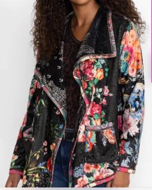 Joan Wrap Sherpa Jacket In Grey