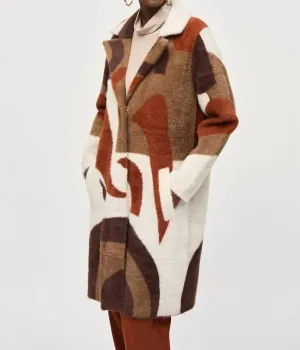 Joseph Ribkoff Long Sweater Coat In Cinnamon