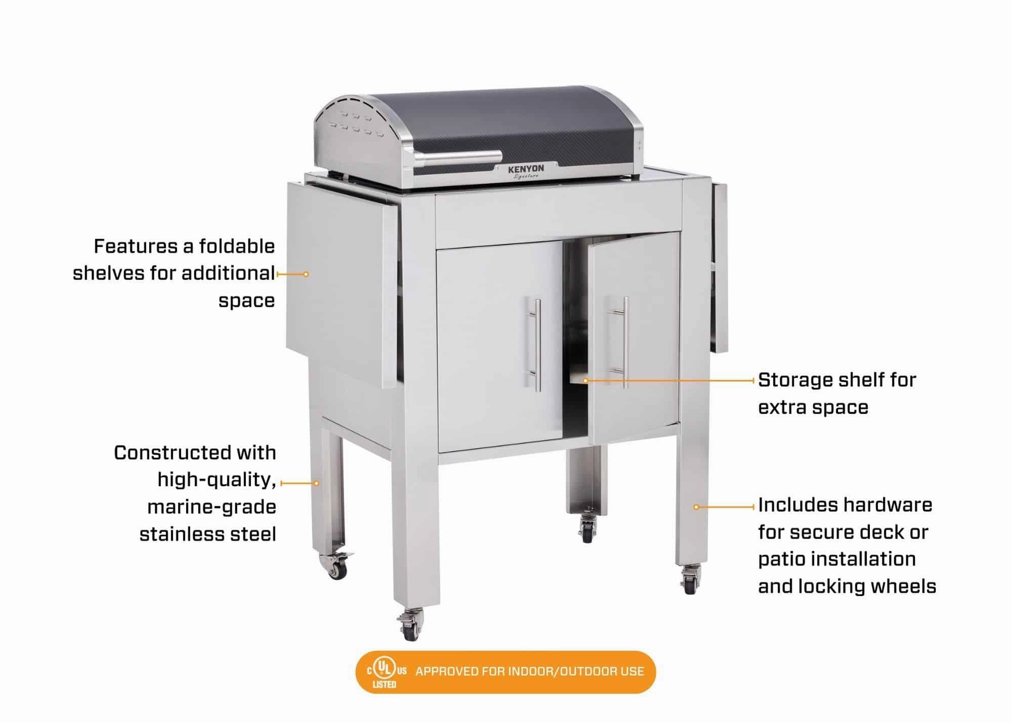 Kenyon C70429CF Signature Grill   Stand Electric Barbeque Grills,electric outdoor grill