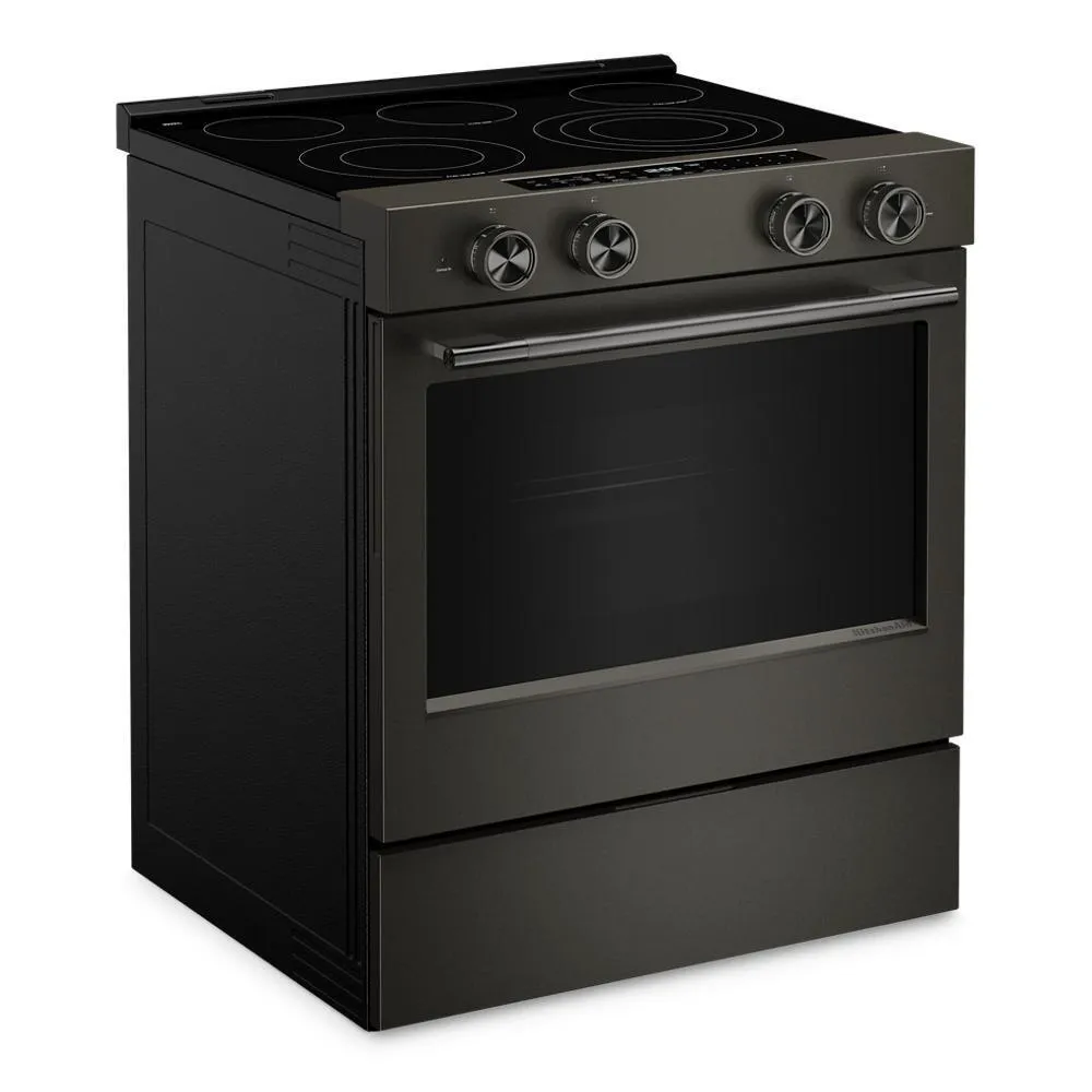 Kitchenaid KSES530SBE 5.3 Cu. Ft. Smart Slide-In Electric Range With Two Even-Heat&#8482; Hyper Elements And Convection Cooking Modes