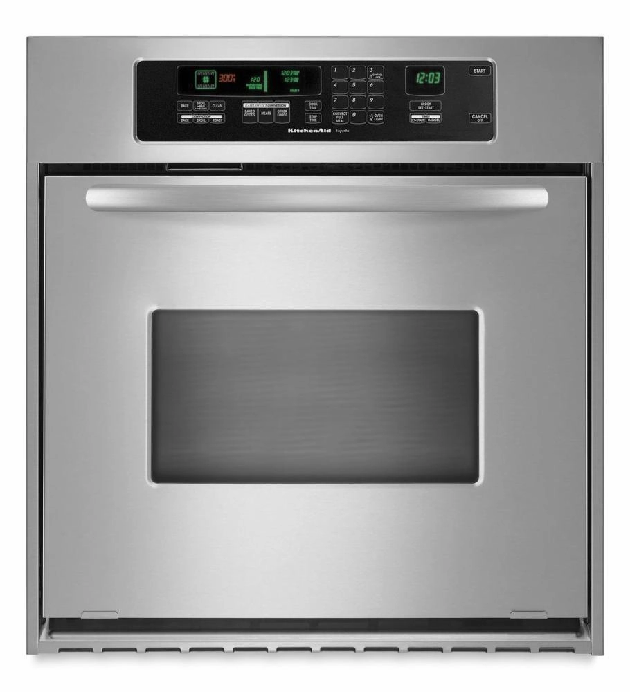 Kitchenaid KEBC147VBL Kitchenaid 24-Inch Convection Single Wall Oven, Architect Series Ii Handle - Black