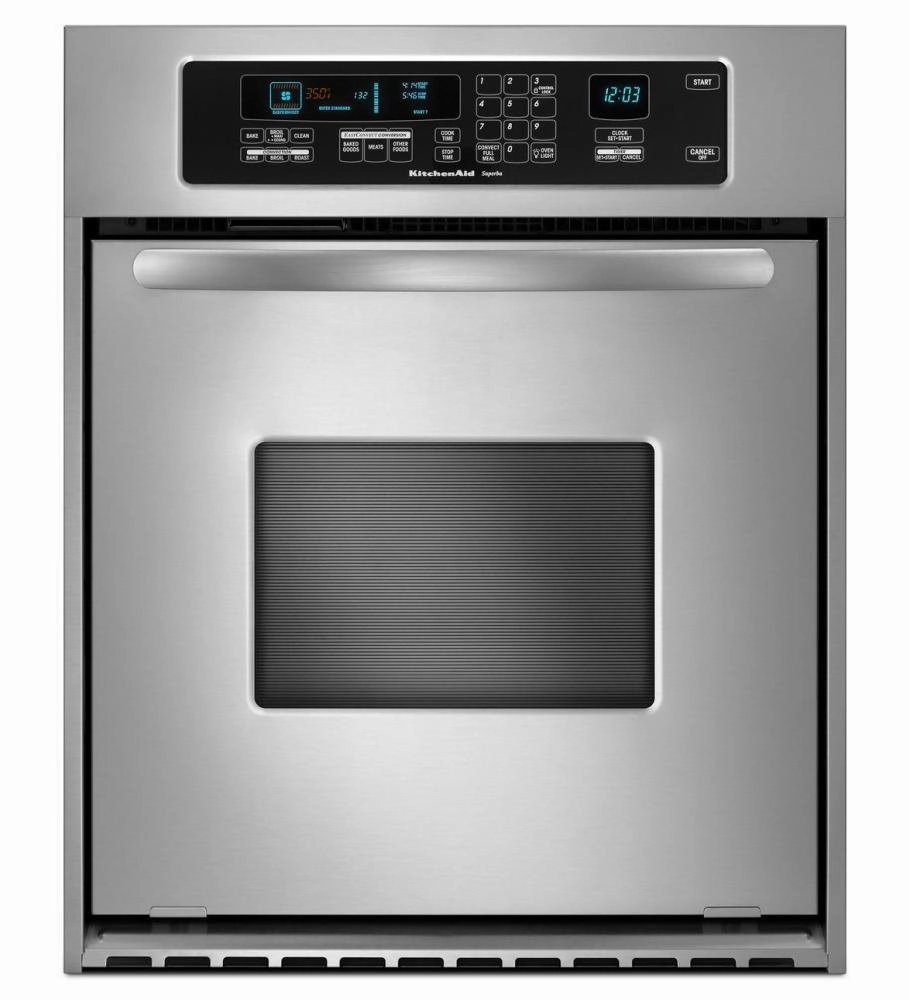 Kitchenaid KEBC147VBL Kitchenaid 24-Inch Convection Single Wall Oven, Architect Series Ii Handle - Black