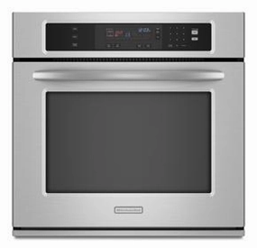 Kitchenaid KEBK101SSS Single Oven 30" Width 4.3 Cu. Ft. Capacity Thermal Oven With Two-Element Balanced Baking And Roasting Architect Series Ii Wall Ovens convection wall oven with steam assist