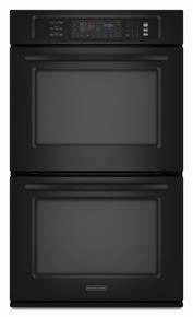 Kitchenaid KEBS207SBL Double Oven 30" Width 4.3 Cu. Ft. Capacity Even-Heat&#8482; True Convection System In Upper Oven Architect Series Ii Wall Ovens convection wall oven with steam assist