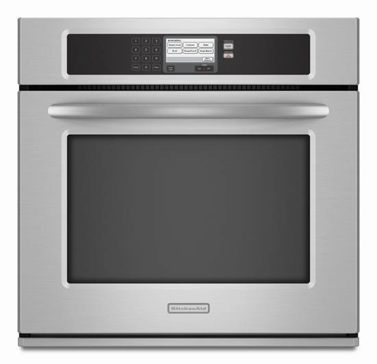 Kitchenaid KEBU107SSS Stainless Steel Kitchenaid 30-Inch Steam-Assist Single Wall Oven, Architect Series Ii Wall Ovens convection wall oven with steam assist