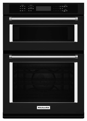 Kitchenaid KOCE500EBL 30" Combination Wall Oven With Even-Heat&#8482; True Convection (Lower Oven) - Black Wall Ovens oven with smart temperature control