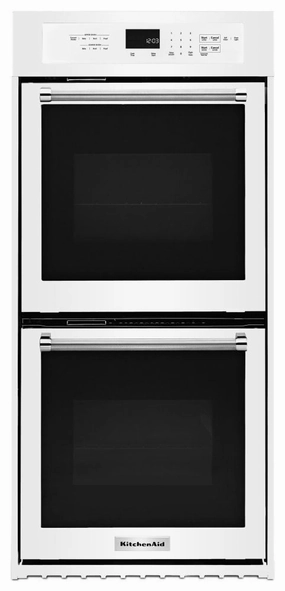 Kitchenaid KODC304EWH 24" Double Wall Oven With True Convection - White Wall Ovens oven with smart temperature control