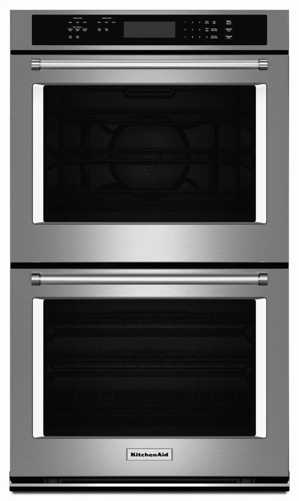 Kitchenaid KODE307ESS 27" Double Wall Oven With Even-Heat&#8482; True Convection (Upper Oven) - Stainless Steel Wall Ovens oven with smart temperature control