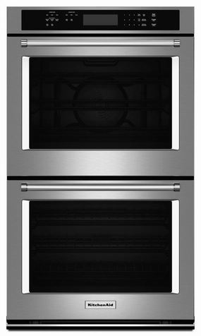 Kitchenaid KODE307ESS 27" Double Wall Oven With Even-Heat&#8482; True Convection (Upper Oven) - Stainless Steel Wall Ovens oven with smart temperature control