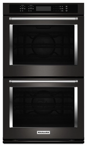 Kitchenaid KODE500EBS 30" Double Wall Oven With Even-Heat&#8482; True Convection - Black Stainless Steel With Printshield&#8482; Finish Wall Ovens 27 inch wall oven built-in